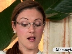 Stepmom with strapon fucked teen before taking a real cock